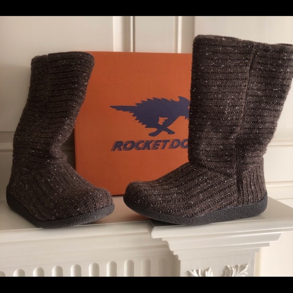 Brown Cable Knit Boots Nib | Poshmark